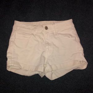 White Jean Shorts